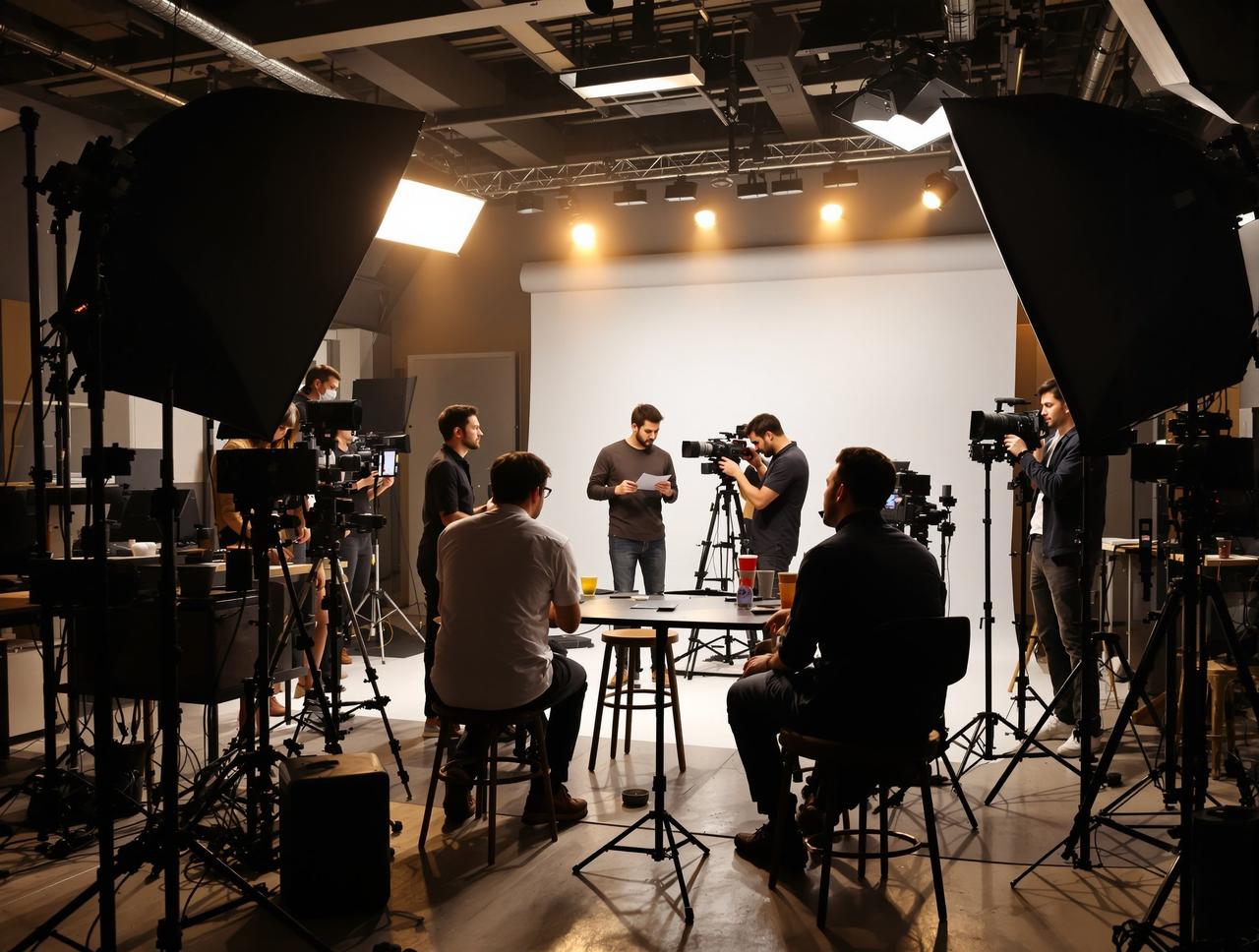 九一视频制作现场